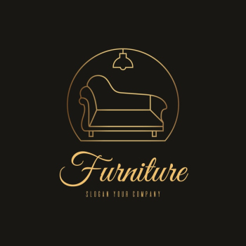 Golden furniture logo Free Vector Golden furniture logo Free Vector