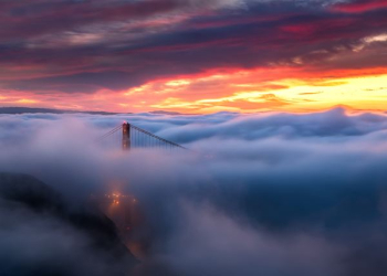 Golden Gate Bridge during golden hour Golden Gate Bridge during golden hour