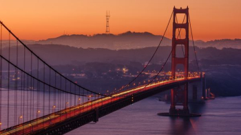 Golden Gate Bridge during sunset Golden Gate Bridge during sunset