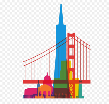 Golden Gate Bridge Paper Yoni Canvas print Art - Color city Golden Gate Bridge Paper Yoni Canvas print Art - Color city