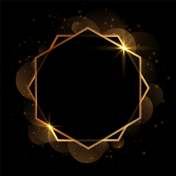 Golden geometric invitation blank frame background Free Vector Golden geometric invitation blank frame background Free Vector