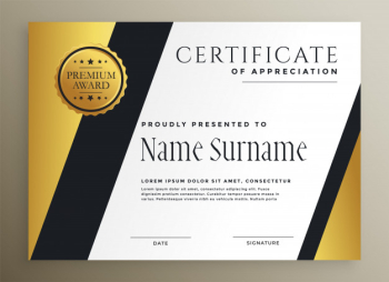 Golden geometric multipurpose premium certificate template Free Vector Golden geometric multipurpose premium certificate template Free Vector