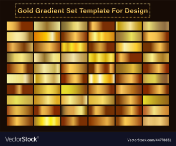 golden gradient pattern or template set of