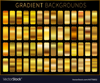 golden gradient pattern or template set of