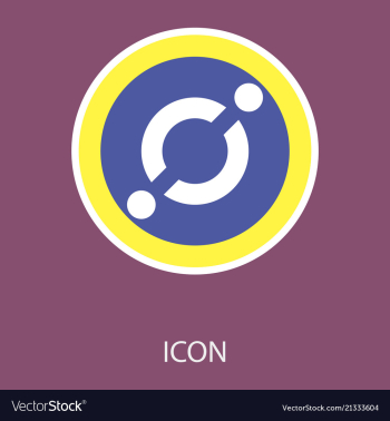 Golden icon coin crypto currency blockchain coin vector image Golden icon coin crypto currency blockchain coin vector image
