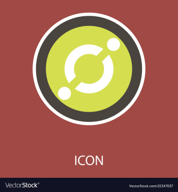 Golden icon coin crypto currency blockchain coin vector image Golden icon coin crypto currency blockchain coin vector image