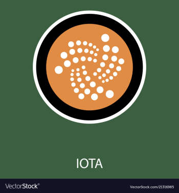 Golden iota coin crypto currency blockchain coin vector image Golden iota coin crypto currency blockchain coin vector image