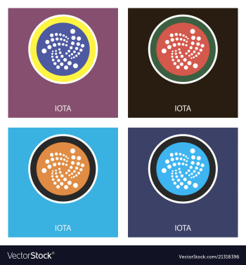 Golden iota coin crypto currency blockchain coin vector image Golden iota coin crypto currency blockchain coin vector image