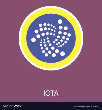 Golden iota coin crypto currency blockchain coin vector image Golden iota coin crypto currency blockchain coin vector image
