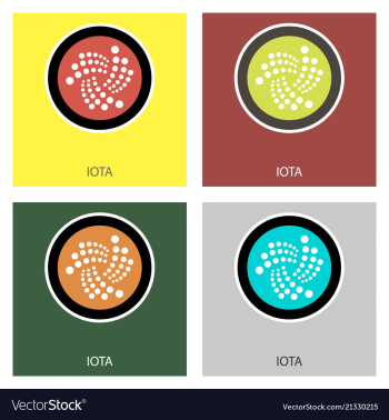 Golden iota coin crypto currency blockchain coin vector image Golden iota coin crypto currency blockchain coin vector image