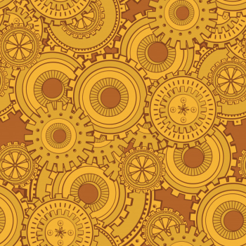 Golden iron gearwheels technology backdrop Golden iron gearwheels technology backdrop