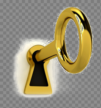 Golden Key PNG Image Background