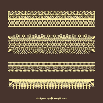 Golden lace borders pack Golden lace borders pack