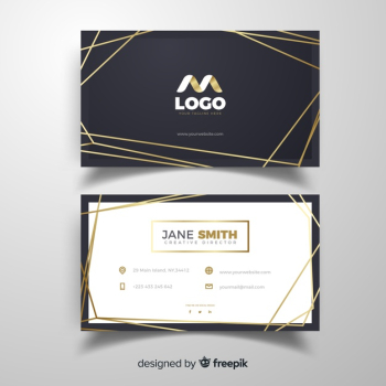 Golden lines business card