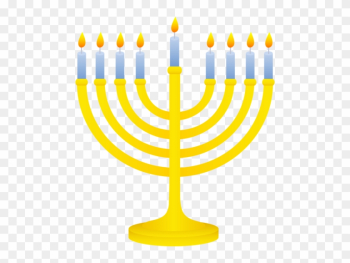 Golden Menorah With Lit Candles - Hanukkah Menorah Clip Art Golden Menorah With Lit Candles - Hanukkah Menorah Clip Art