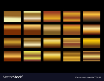 golden metal gradients collection eps 10