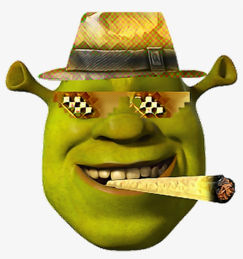 Golden Mlg Shrek Face Bling Shrek Dank Meme Funny Wow - Dank Memes ...