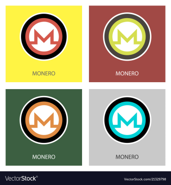 Golden monero coin crypto currency blockchain vector image Golden monero coin crypto currency blockchain vector image