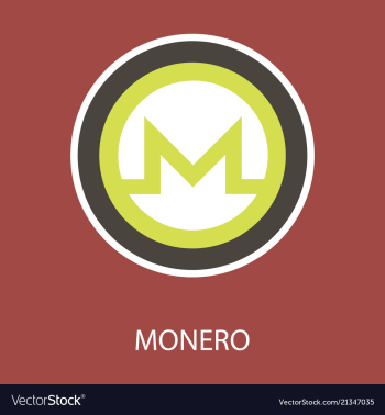 Golden monero coin crypto currency blockchain vector image Golden monero coin crypto currency blockchain vector image