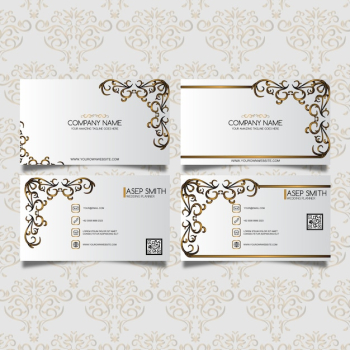 Golden ornamental business card