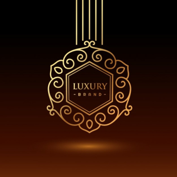 Golden ornamental logo Golden ornamental logo