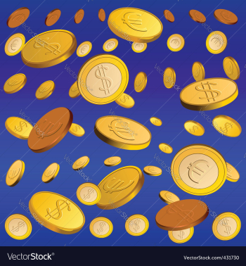 Golden rain vector image Golden rain vector image