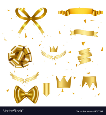 golden-ribbon design with design