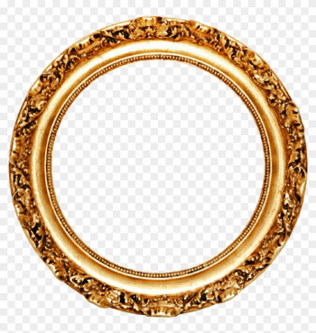 Golden Round Frame Transparent - Golden Frame Png Hd