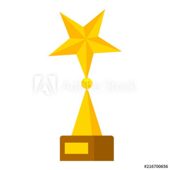 Golden star statuette Golden star statuette