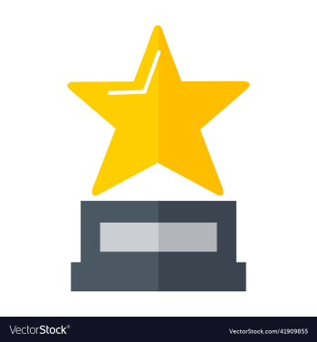golden star trophy isolated on white background golden star trophy isolated on white background