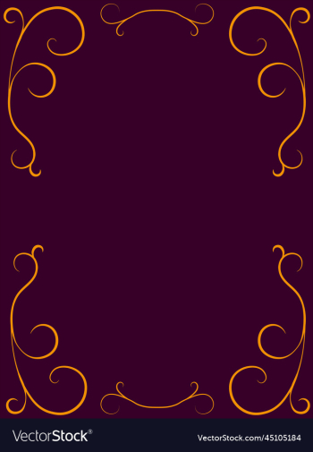 golden vertical frame on violet background in