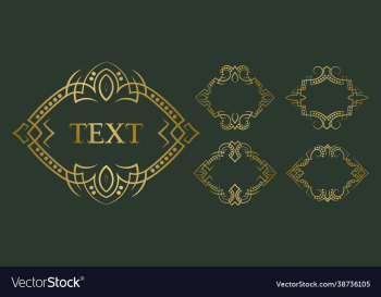 golden vintage frame set for short text elegant golden vintage frame set for short text elegant