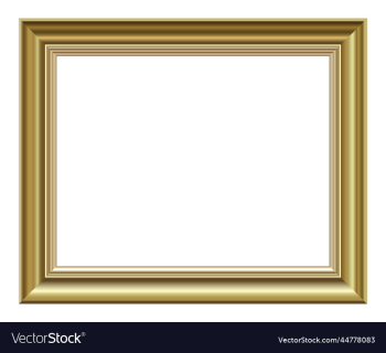 golden vintage style frame isolated on white