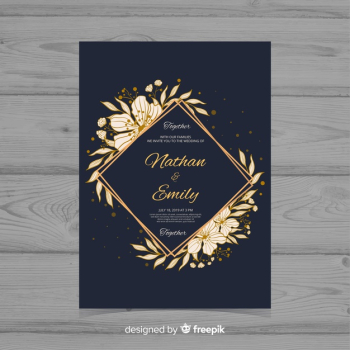 Golden wedding invitation template Golden wedding invitation template