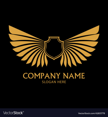golden wings logo design template golden wings logo design template