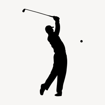 Golfer silhouette clipart, sport illustration | Free Vector - rawpixel