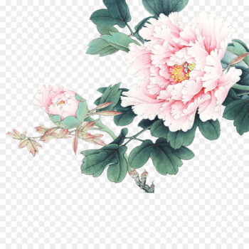 Gongbi Moutan peony Chinese painting Inkstick - peony Gongbi Moutan peony Chinese painting Inkstick - peony