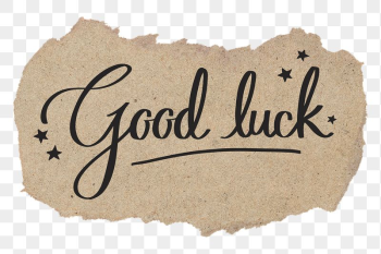 Good luck png word, ripped | Free PNG - rawpixel Good luck png word, ripped | Free PNG - rawpixel