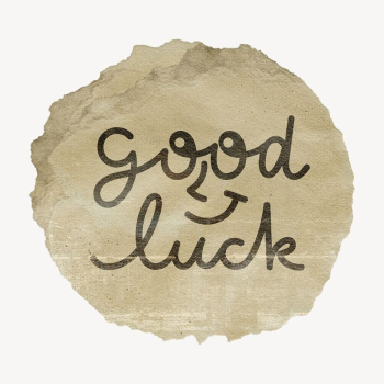 Good luck word sticker, ripped | Free PSD - rawpixel Good luck word sticker, ripped | Free PSD - rawpixel