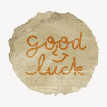 Good luck word sticker, ripped | Free PSD - rawpixel Good luck word sticker, ripped | Free PSD - rawpixel