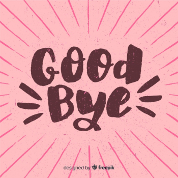 Goodbye sunburst lettering background