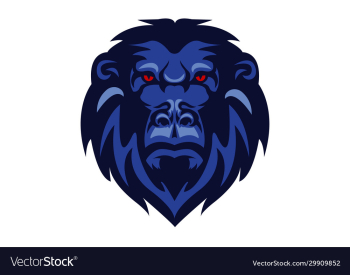 gorilla colored mascot logo premium image