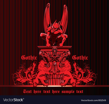 Gothic emblem vector image Gothic emblem vector image