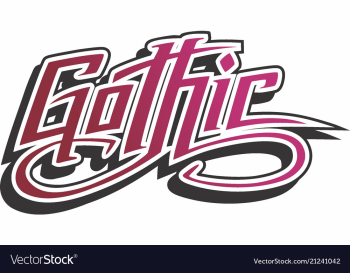 Gothic logo vector image Gothic logo vector image
