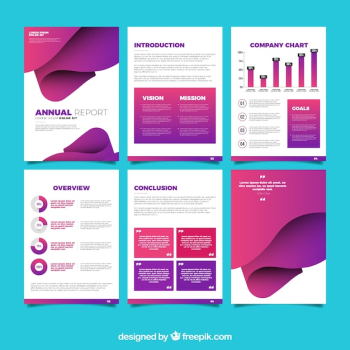 Gradient annual report cover template