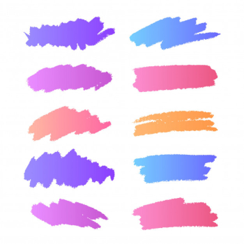 Gradient brush strokes collection Free Vector Gradient brush strokes collection Free Vector