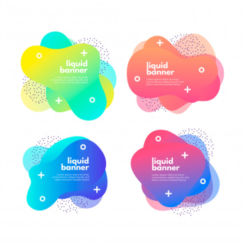 Gradient fluid banner collection Gradient fluid banner collection