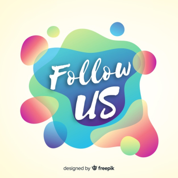 Gradient follow us background