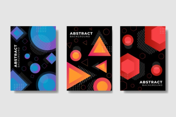 Gradient geometric models covers Free Vector Gradient geometric models covers Free Vector