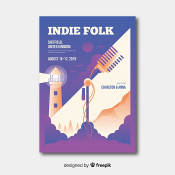 Gradient illustration music festival poster Free Vector Gradient illustration music festival poster Free Vector